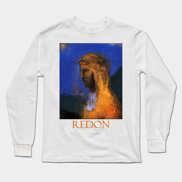 The Druidess (1893) by Odilon Redon Long Sleeve T-Shirt by Naves